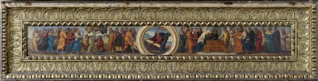 Moses and the ten commandments, the fig tree, and the widow by Ludovico Mazzolino