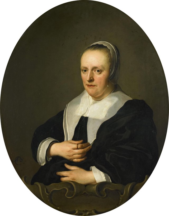 Sara de Bie. Jan Lutma's second wife (1638) by Jacob Adriaensz Backer