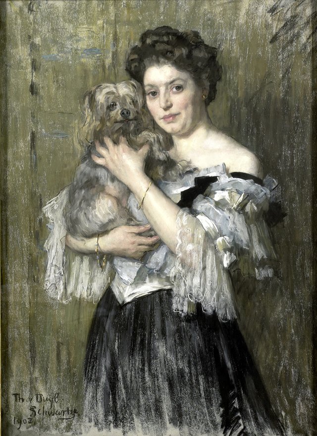 Portrait of Maria Catharina Josephine Jordan, wife of the painter George Hendrik Breitner by Thérèse Schwartze