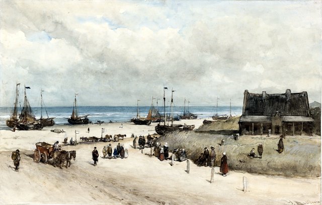 The Beach at Scheveningen by Johannes Bosboom