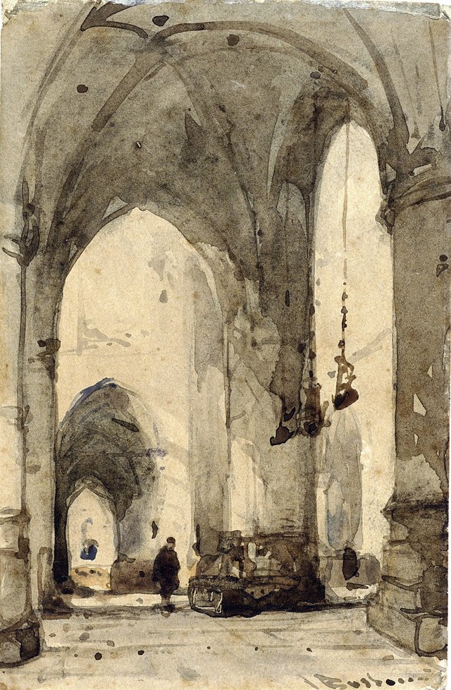 Interior of Saint Bavo Church in Haarlem by Johannes Bosboom