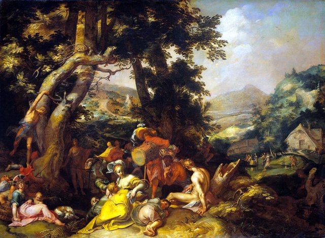 Landscape with the Ministry of John the Baptist by Abraham Bloemaert