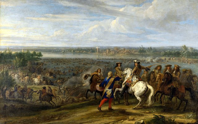 Louis XIV Crossing into the Netherlands at Lobith by Adam Frans van der Meulen
