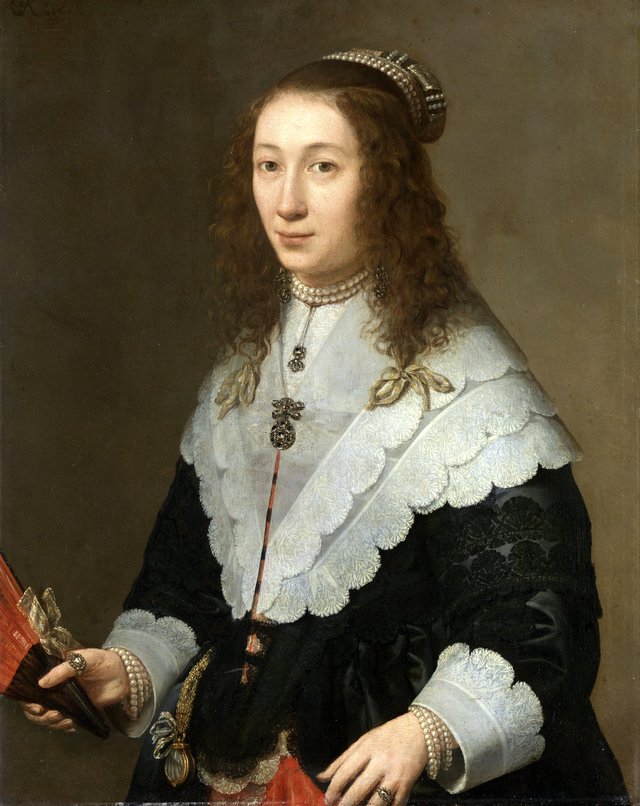 Catharina van Well (1626-1722). Wife of Guilliaam van Bleyswijk by Gerard van der Kuijl