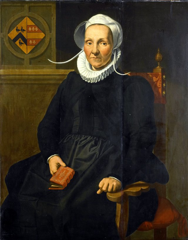 Portrait of Dirckje Tymansdr Gael, called van der Graft, Wife of Mattheus Augustijnsz Steyn by Pieter Pietersz the Elder