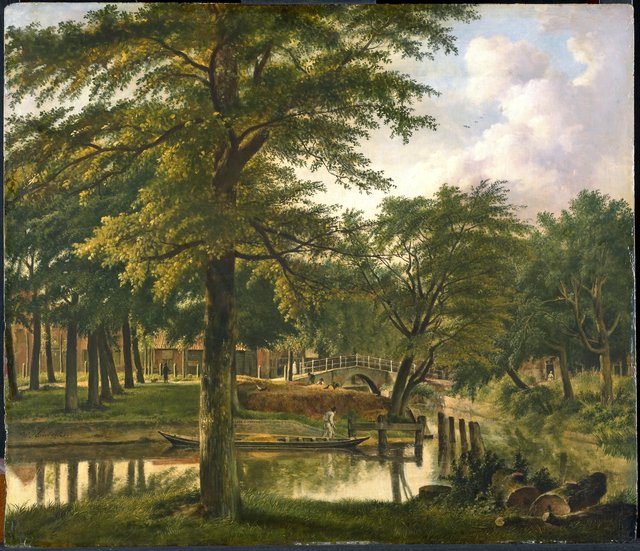 View of the Nieuwe Gracht near the Bolwerk, Haarlem by Wybrand Hendricks