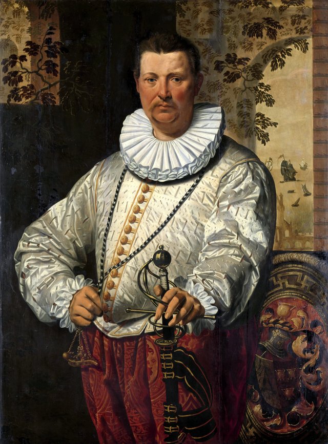 Portrait of a Dutch Admiral of the Fleet by Pieter Pietersz the Elder