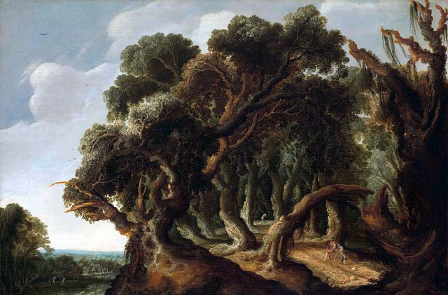 Wooded Landscape by Jacob van Geel