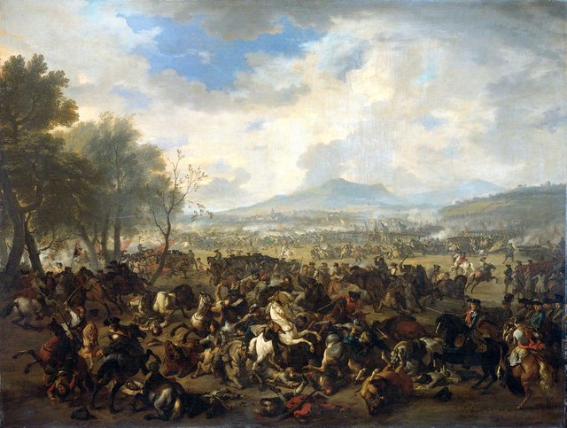 The Battle of Ramillies betwwen the French and the English, 23 May 1706 by Jan van Huchtenburgh