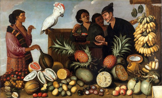 A market stall in the Indies by Albert Eckhout