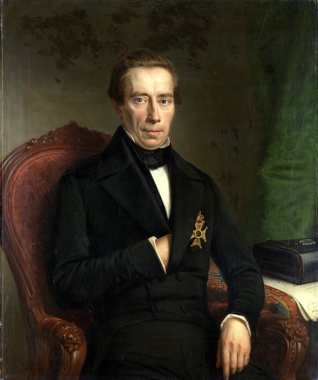Portrait of Johan Rudolf Thorbecke, Minister of State and Minister of the Interior by Johan Heinrich Neuman