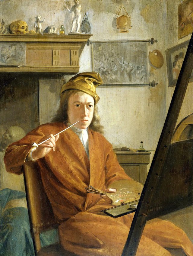 Portrait of a Painter, perhaps the Artist Himself by Aert Schouman