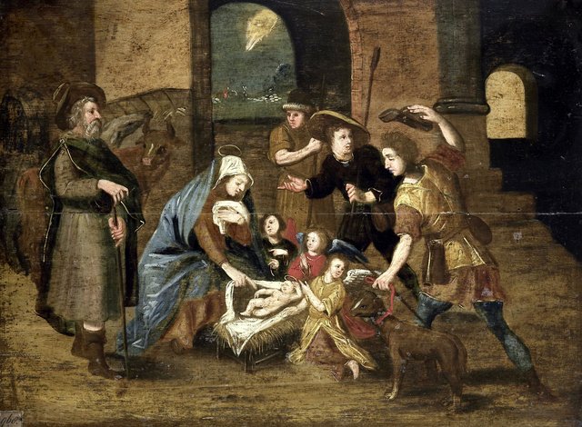 Adoration of the Shepherds by Maerten de Vos