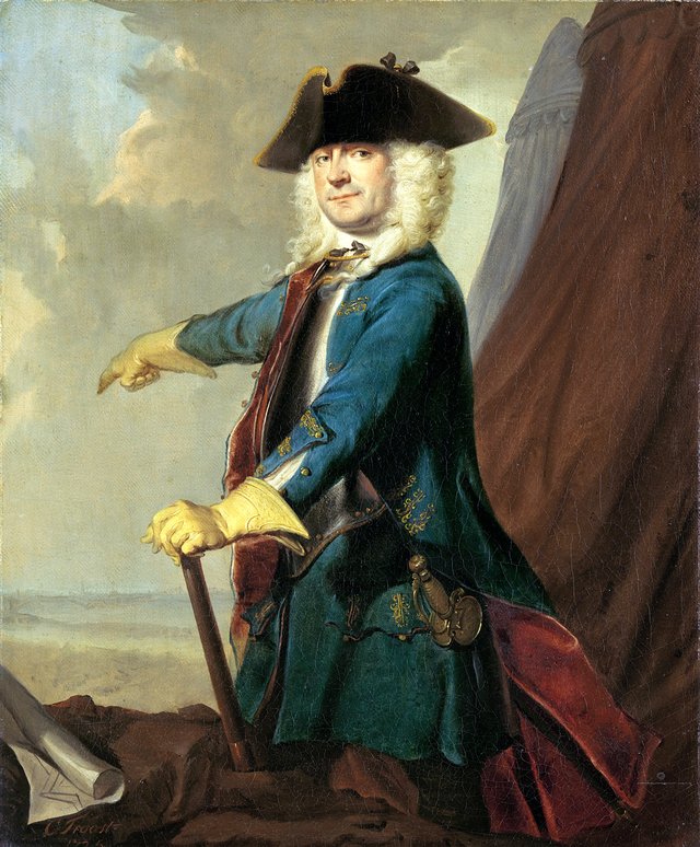 Gerrit Sichterman (1688-1730). Quartermaster-General of the Cavalry, Colonel of the Oranje-Groningen Infantry Regiment, Commandant of Grave by Cornelis Troost
