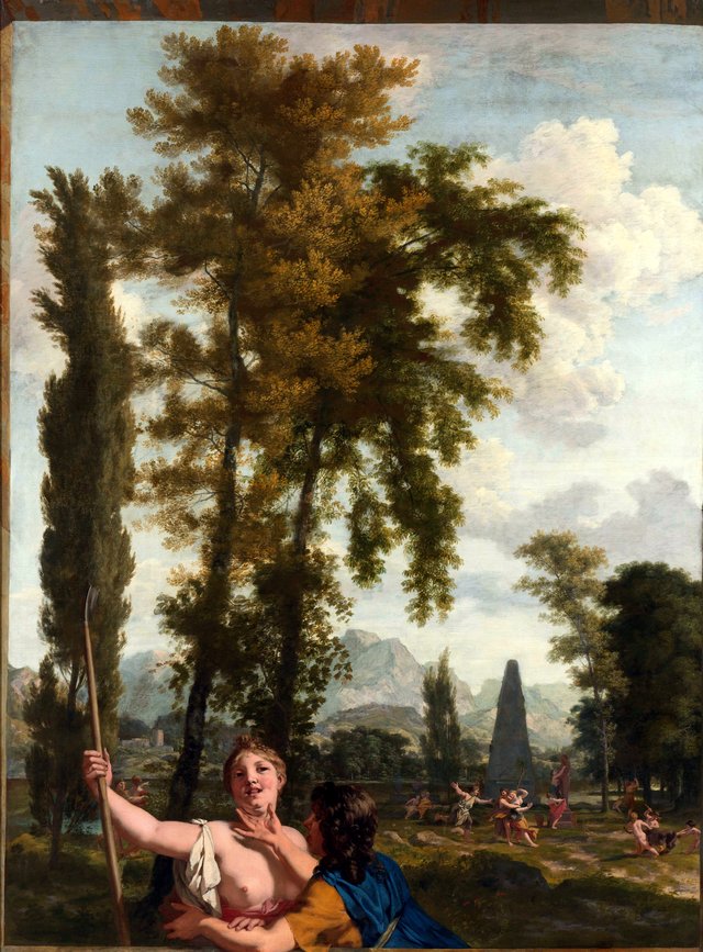 Italian landscape with shepherd and shepherdess by Gerard de Lairesse