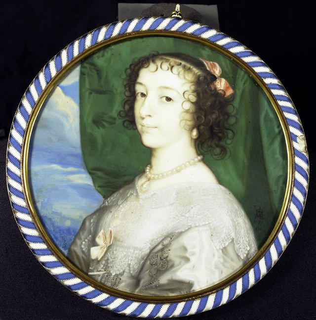 Portrait of Henriette Maria (1609-1669), wife of Charles I of England by John Hoskins