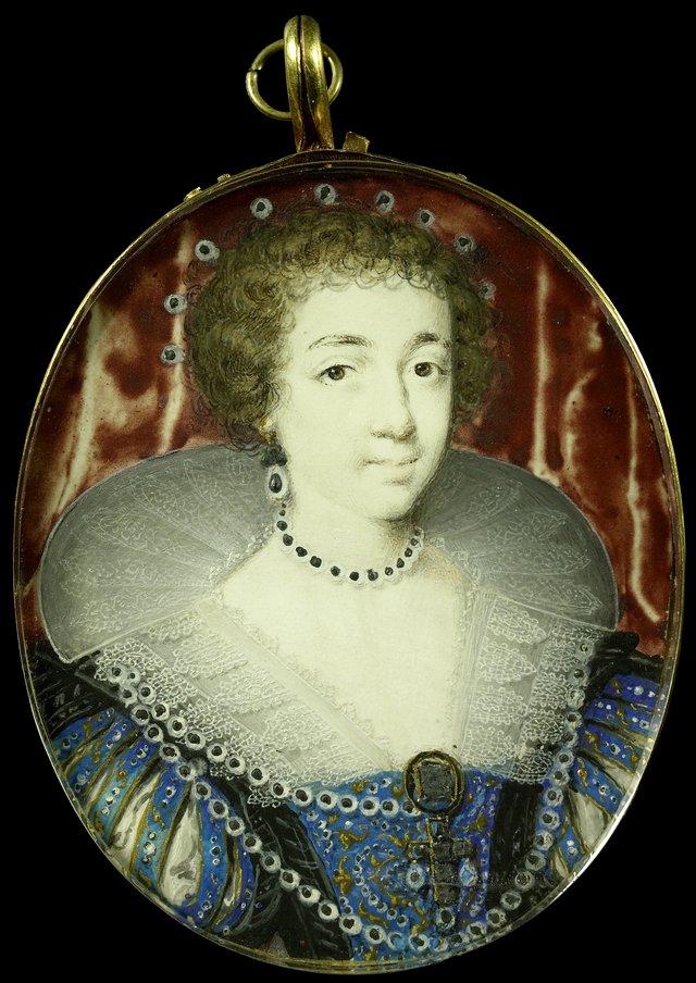 Portrait of Henriëtte Maria (1609-1669), wife of Charles I of England by John Hoskins
