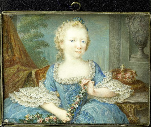 Wilhelmina Carolina (Carolina; 1743-87), prinses van Oranje-Nassau, dochter van Willem IV en zuster van Willem V, als kind by Robert Mussard