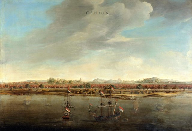 View of Canton in China by Johannes Vingboons