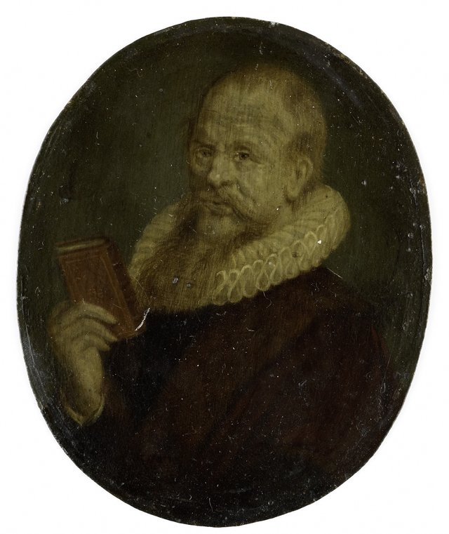 Portrait of  Theodorus Schrevelius (1572-1653) by Arnoud van Halen