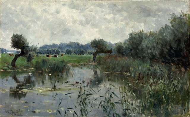 Water Meadows on the River IJssel by Willem Roelofs