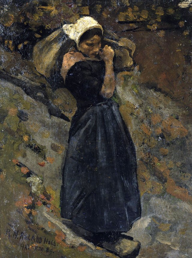 A Peasant Woman carrying a Sack by Richard Roland Holst