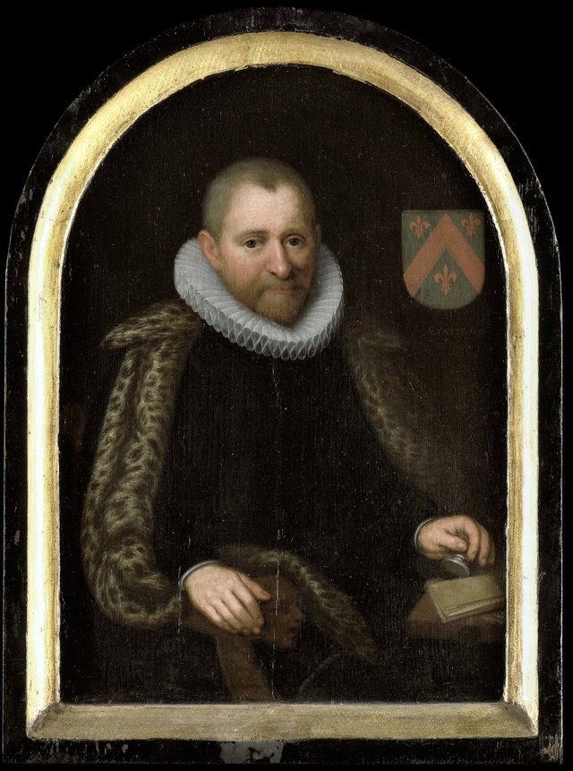 Portrait of Gerrit Willemsz Overrijn van Schoterbosch (c. 1538-1611) by Cornelis Engelsz.