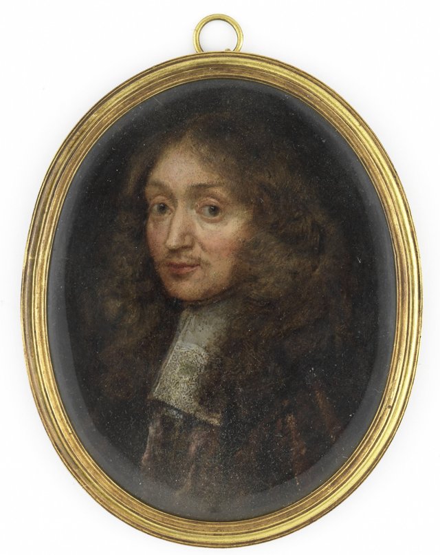Miniature portrait of an unknown man by Caspar Netscher