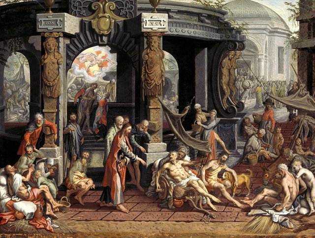 The Healing of the cripple of Bethesda by Pieter Aertsen