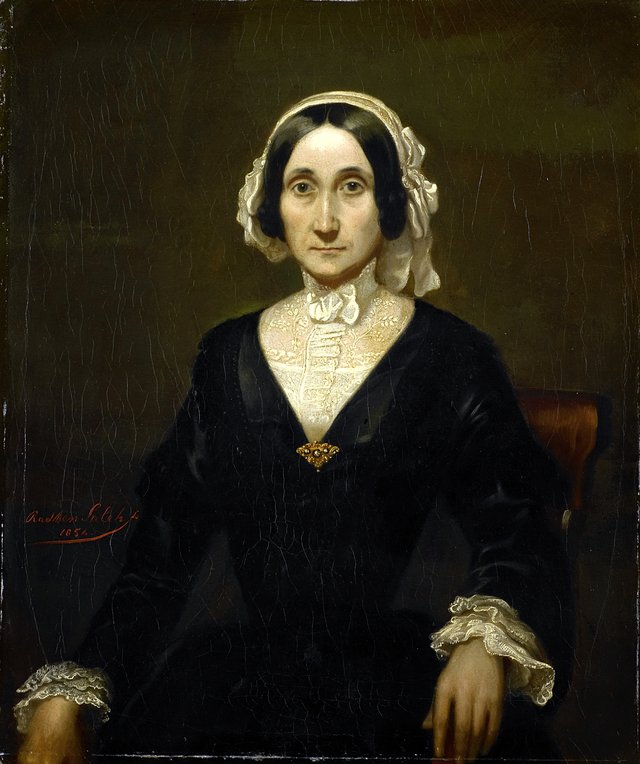 Portrait of Mrs. W.J.S. van Alphen, baroness of Reede van Oudtshoorn by Raden Saleh