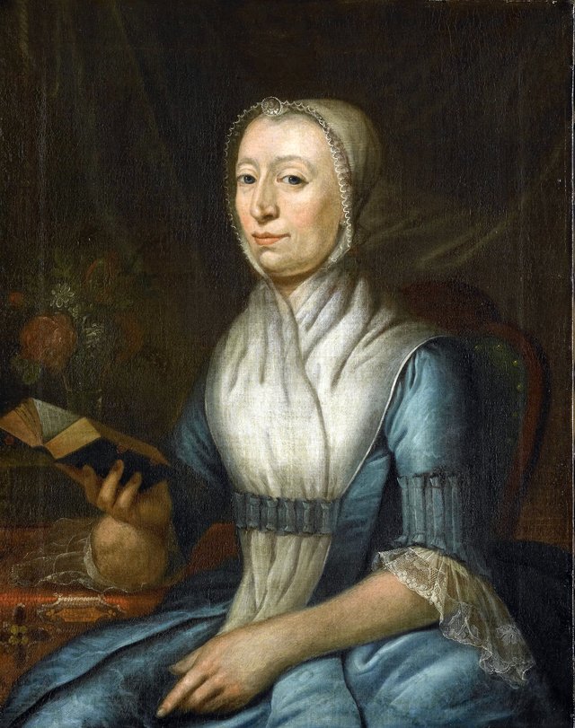 Portrait of Eva Goudriaan-de Veer by Cornelis van Cuylenburgh