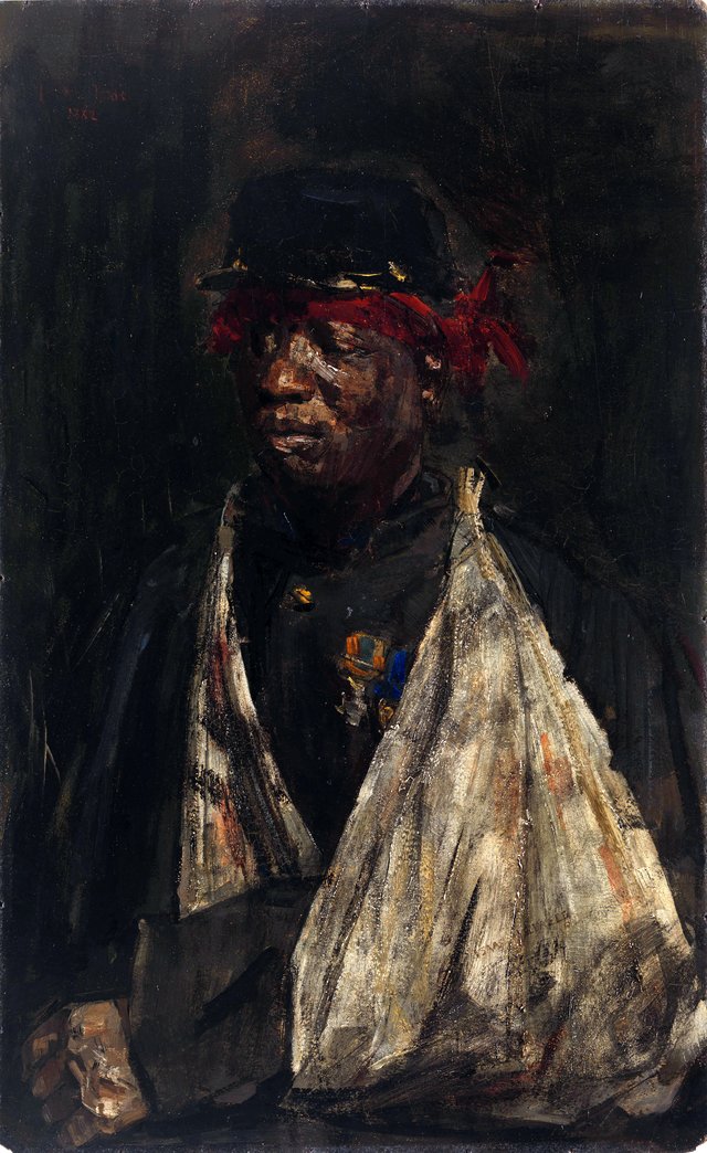 Portrait of a Wounded KNIL Soldier by Isaac Israëls
