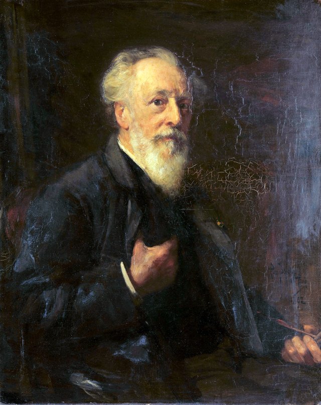 Portret van J.A.B. Stroebel (1821-1905), kunstschilder by Pieter de Josselin de Jong