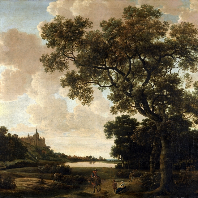 Landscape with the Schwanenturm, Kleve by Joris van der Haagen