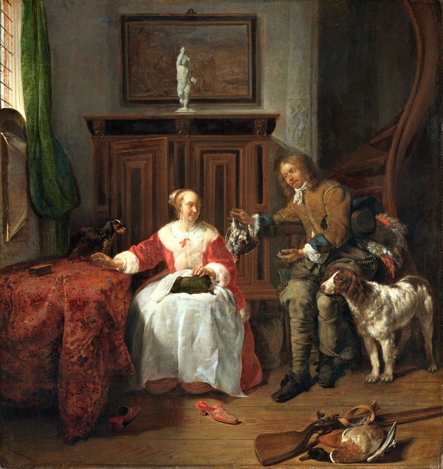 The Hunter’s Present by Gabriel Metsu