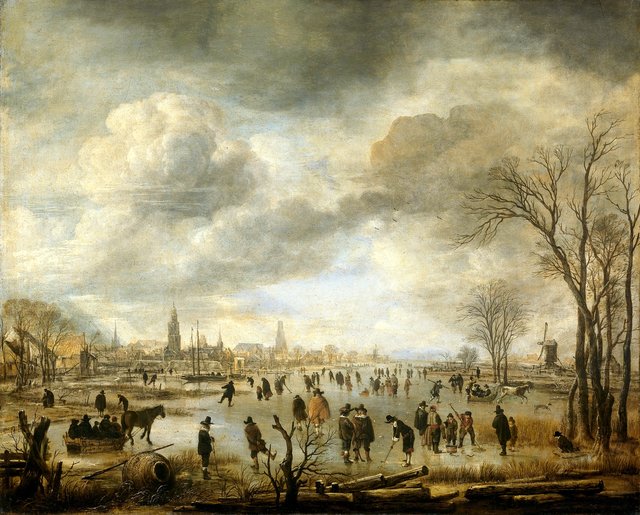 River View in Winter by Aert van der Neer