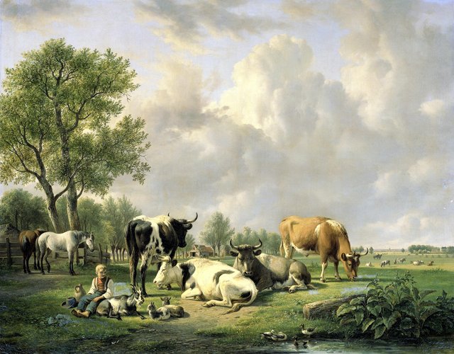 Meadow with Animals by Jan van Ravenswaay