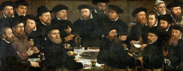 Meal of the Amsterdam militia by Dirck Barendsz.