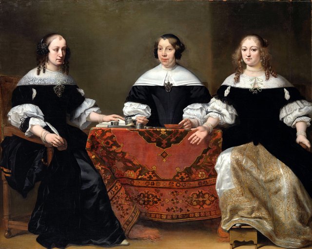 Portrait of the Three Regentesses of the Leprozenhuis, Amsterdam by Ferdinand Bol