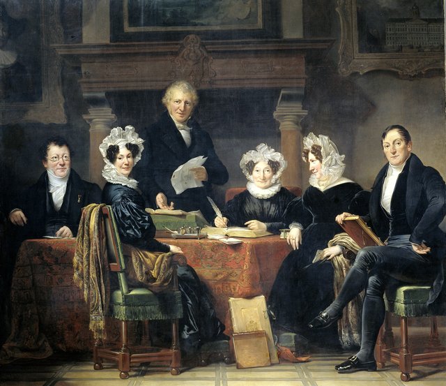 Regents and Regentesses of the Lepers' Asylum, Amsterdam, 1834-35 by Jan Adam Kruseman