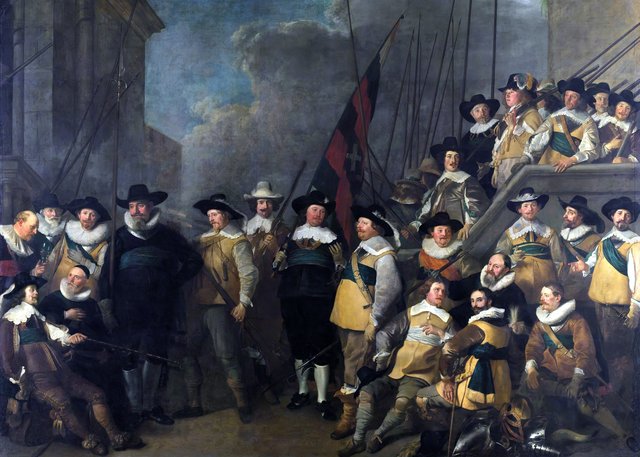 Officers and other Civic Guardsmen of the V District in Amsterdam under the command of Captain Cornelis de Graeff and Lieutenant Hendrick Lauwrensz by Jacob Adriaensz Backer
