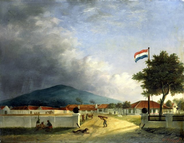 The Kedawong Sugar Mill near Pasuruan on Jawa by H.Th. Hesselaar