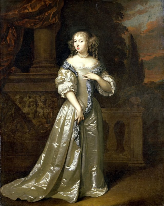 Portrait of Lady Philippina Staunton, wife of Roelof van Arkel, lord of Burgst by Caspar Netscher