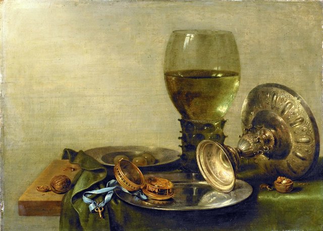 Still life with a silver tazza by Willem Claesz. Heda
