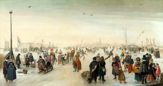 Enjoying the Ice near a Town by Hendrick Avercamp