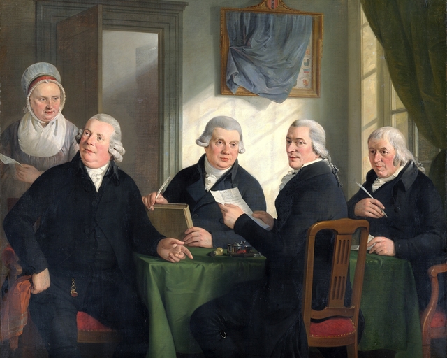 Regents of the Oudezijds Almshouse by Adriaan de Lelie