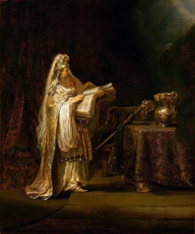 The Vision of Zacharias in the Temple by Rembrandt