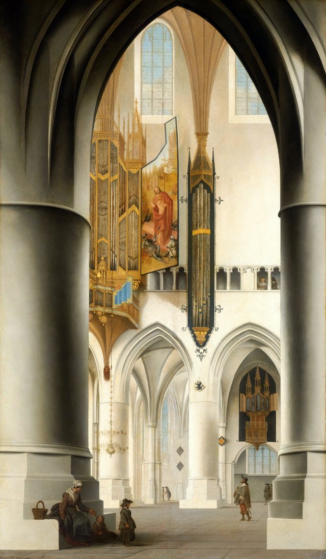 Interior of the Church of St Bavo in Haarlem by Pieter Jansz. Saenredam