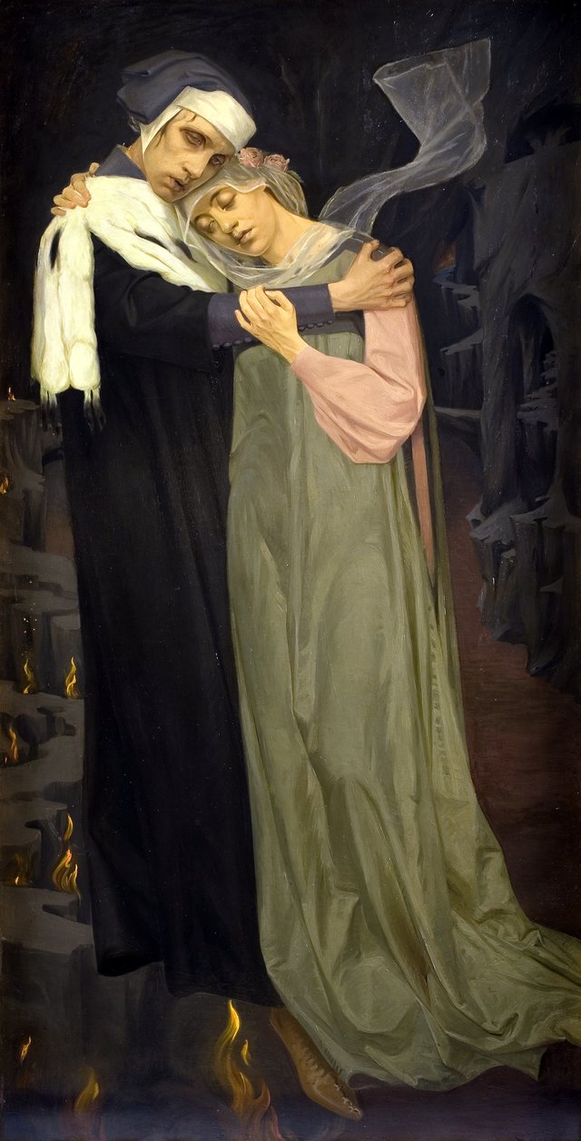 Paolo og Francesca by Harald Slott-Møller
