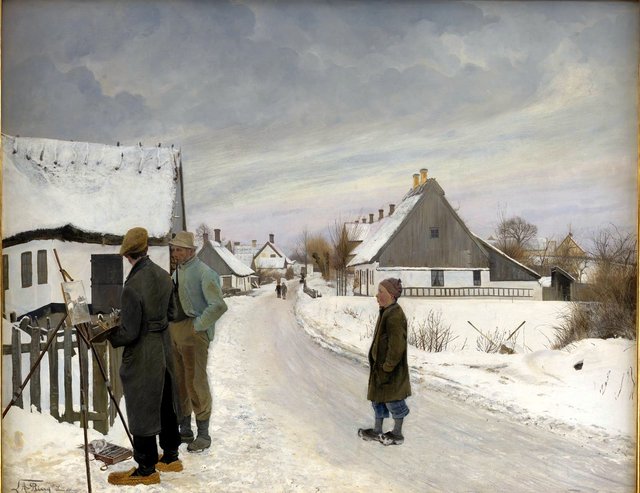 Maleren i landsbyen by Laurits Andersen Ring